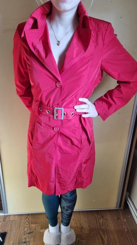 Trenčkot +šatka, 36