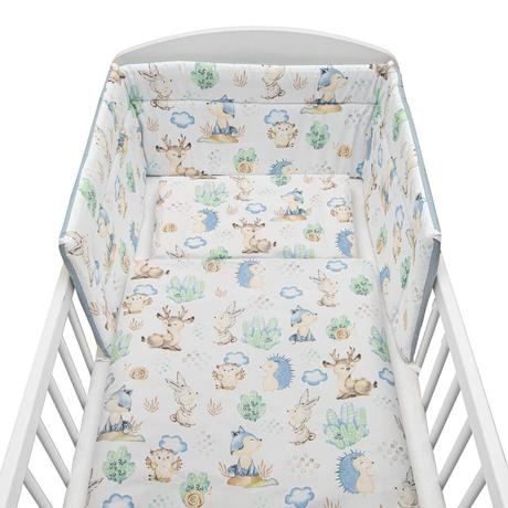 4-dielna sada do postieľky, šírka (cm): 100,dĺžka (cm): 135