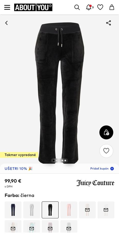 Luxusné juicy couture v. m-l, l