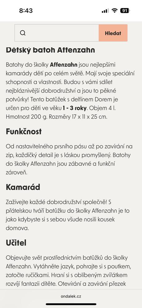 Detský batoh affenzahn, 