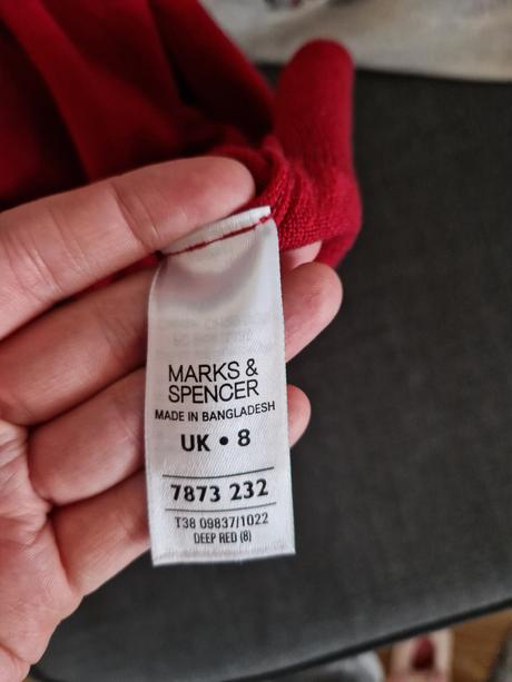 Marks&spencer červený dámsky sveter s, marks & spencer,s