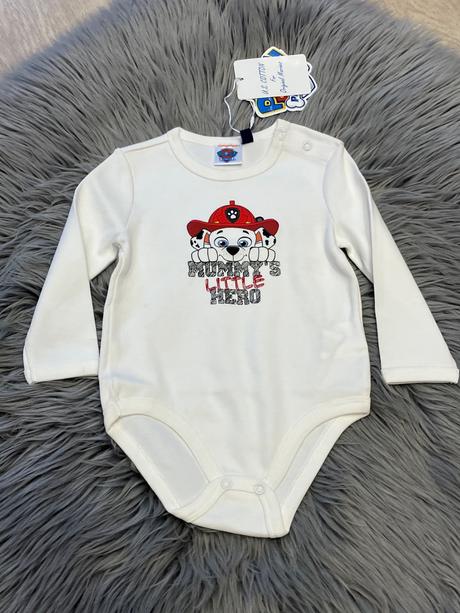 Chlapčenské body dlhý rukáv paw patrol (6-9 mes.), original marines,68