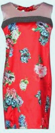 Zaujímavé červené minišaty, v.m/l, l