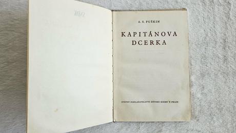 Kniha 'kapitánova dcerka', a.s. puškin, 