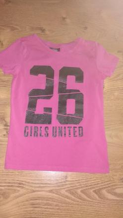 Tričko ružové , v predu lesklý nápis, veľk.134-140, 134