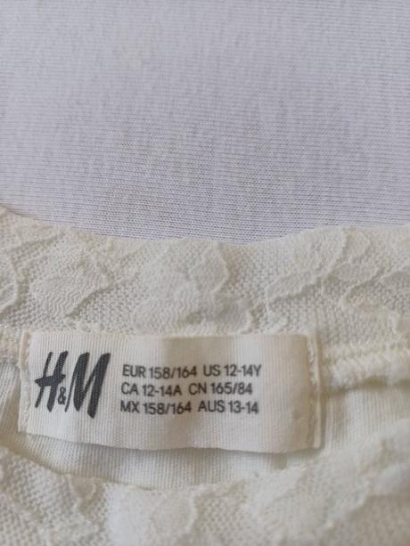 Čipkované tielko, h&m,164