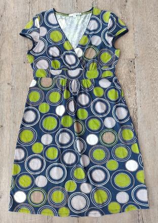 Modrozelené letné šaty boden, 40