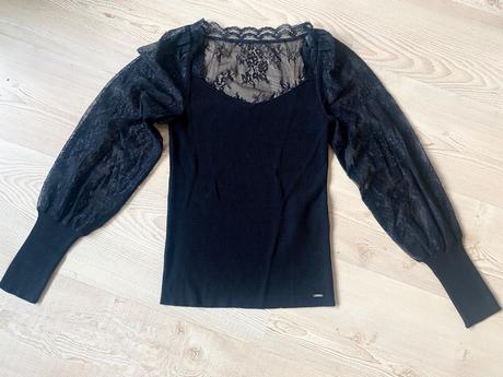 Elegantný čipkový pulover, morgan,s