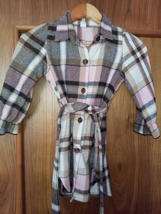 Flanelovy kabatik/ saty, 104