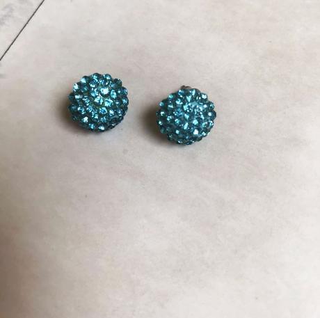 Luxusné štrasové náušnice/polgule,