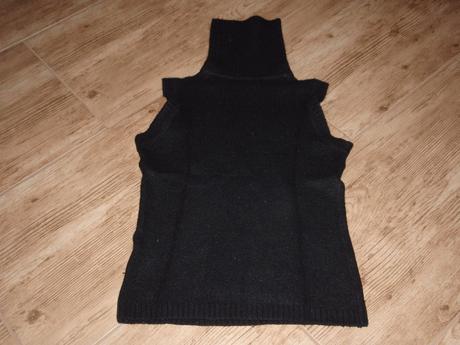 Pletená čierna vesta, l