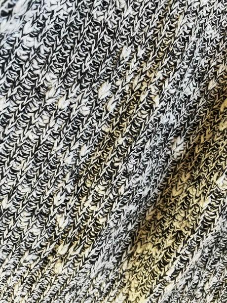 Bavlneno-ľanový melírovaný pulóver over size l/xl, xxl