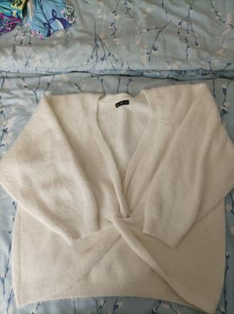 Biely pulóver xl, f&f,xl