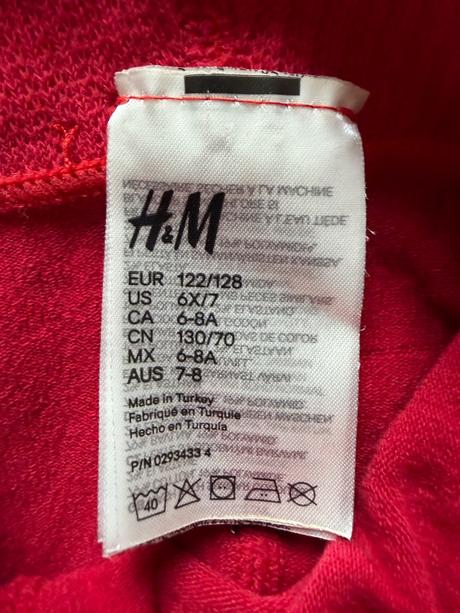 Hrubé červené pančuchy, h&m,122