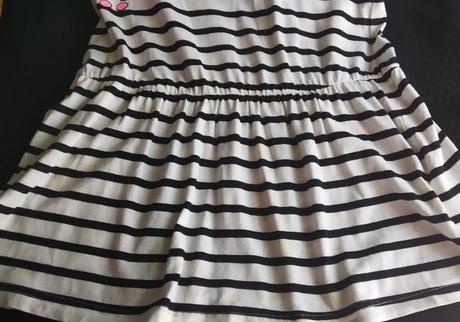 Pásikované šaty s komiksovou potlačou, bonprix,140