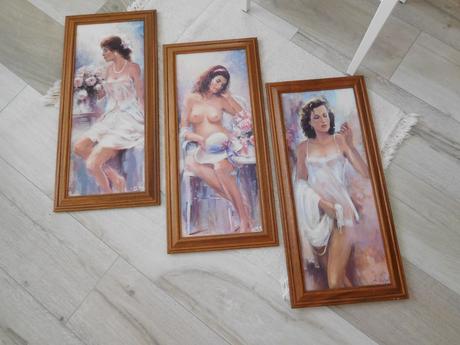 Obrázky ženy v drevenom ráme,, 