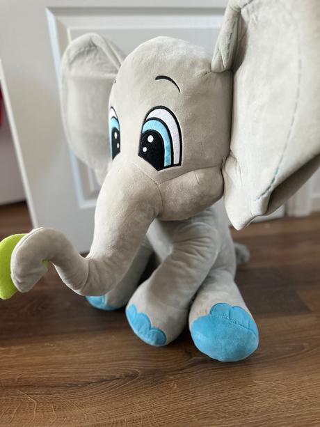 Plyšový slon s listom 55 cm., 