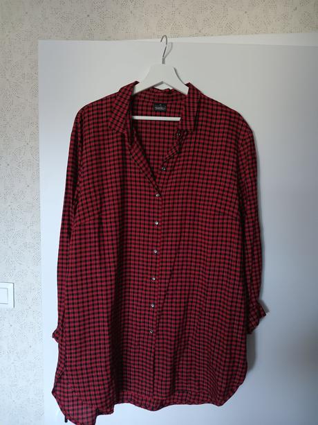 Salko károvaná košeľa červeno čierna, 44 / 46