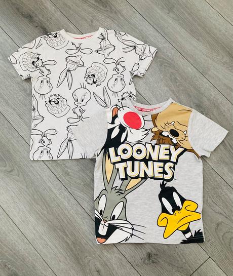 2x tričko looney tunes veľ. 116, f&f,116