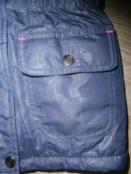 Zimná bunda - vetrovka, matná tmavomodrá, kiki&koko,104