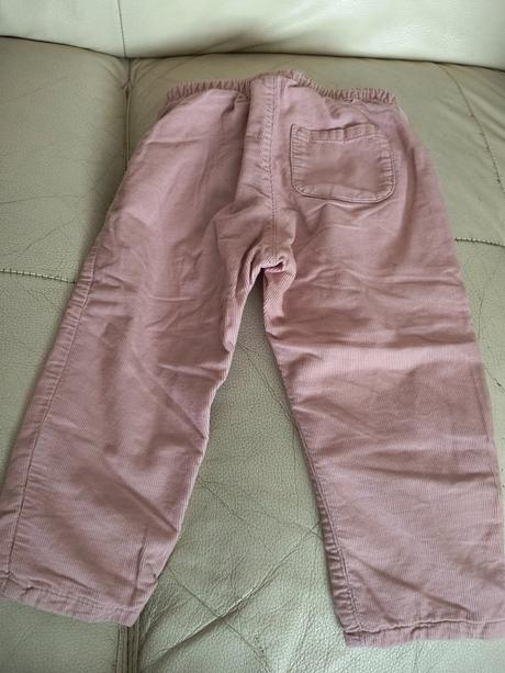 Ružove zateplené nohavice hm 80, h&m,80