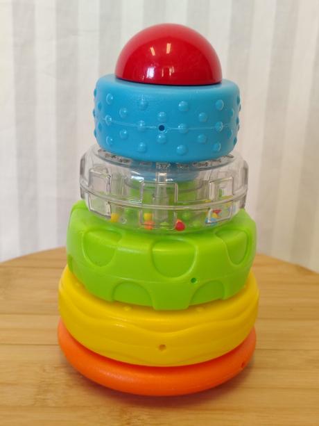 Kolísavá stohovacia pyramída 6dielna, playgo, 20cm,