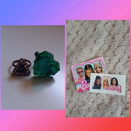 Darujem - 2 ks dievčenské prstene + tetovačka, 