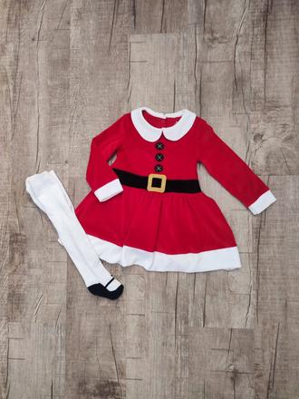 Mikulášske šaty plus puncochy, 86