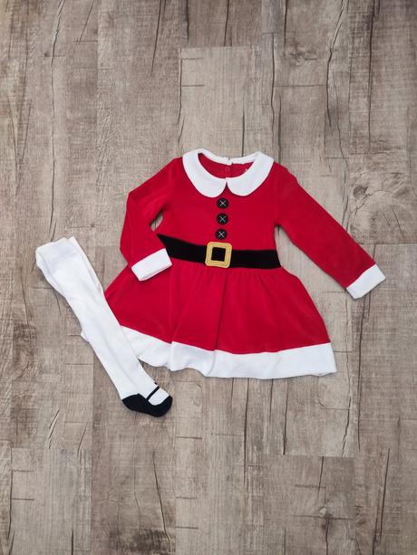 Mikulášske šaty  plus puncochy, 86