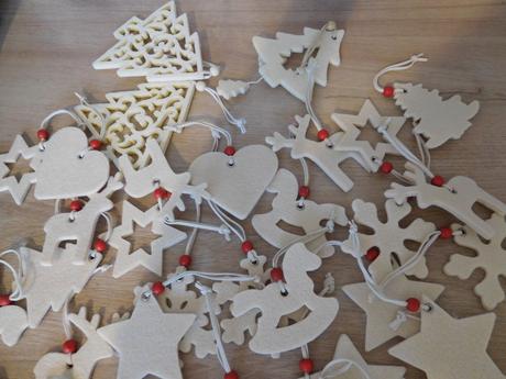 Filcové vianočné ozdoby viac kusov, nové,, 