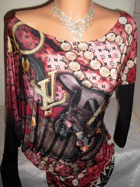 Asymetricka luxusna motylia tunika, s