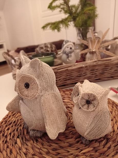 Prekrasne keramicke sovičky - sovy akoby pletene, 