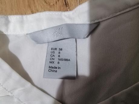 Biela blúzka, h&m,38
