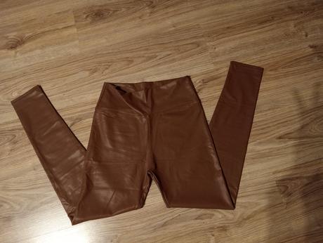 Koženkové zateplené legíny, m, m