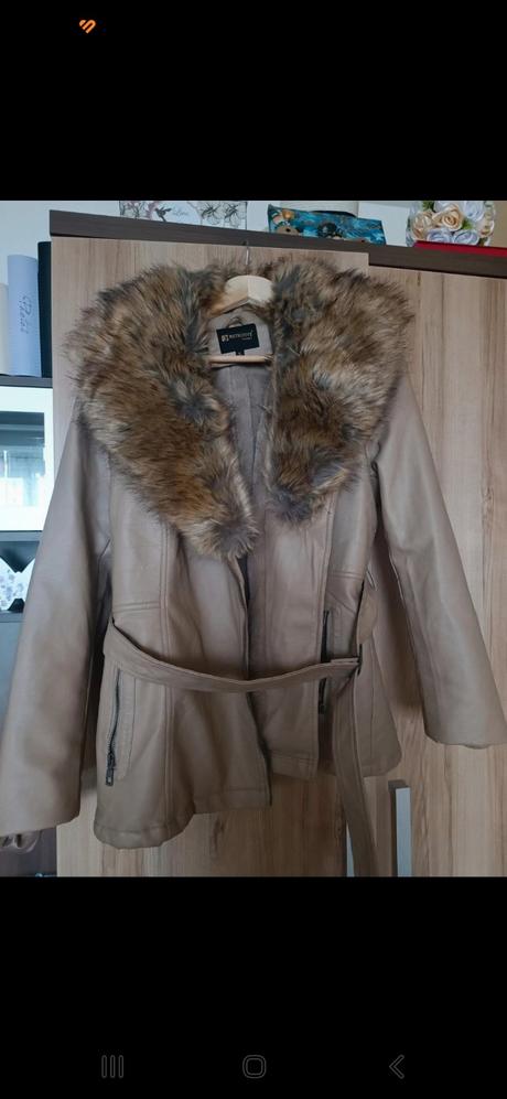 Koženková bundu na zimu, xl