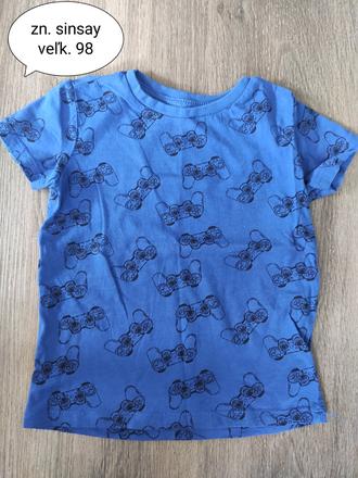 Tričko krátky rukáv pre chlapca, sinsay,98