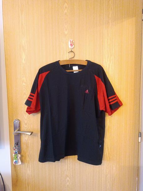 Adidas čierno-červené športové tričko, adidas,l