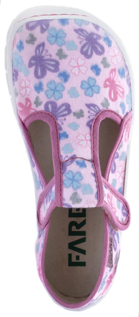 Fare bare - prezuvky ružové s motýlikmi, fare,26 / 27 / 32