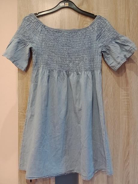 Riflové carmen šaty l/xl, l