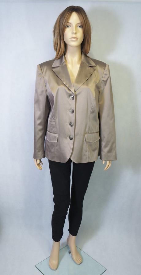 Luxusné saténové sako atelier creation, 48