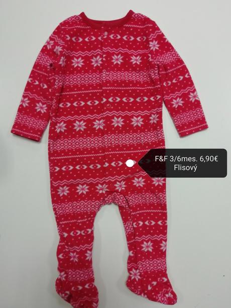 Flisový teplý overal dupačky vianočné, f&f,68