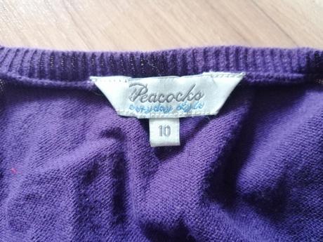 Fialový svetrík peacoks, 38