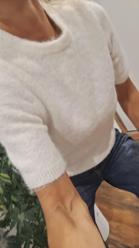 Chlpaty sveter s kratkym rukavom h&m, h&m,s