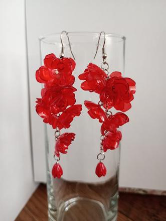 Náušnice z pet- fliaš- ručná práca,