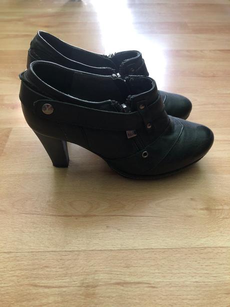 Kožené topánky na podpätku, 36
