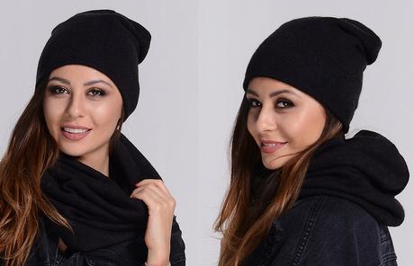 Dámsky komplet čiapka-tunel /mix farieb,