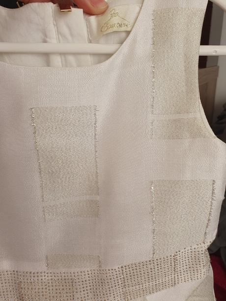 Šaty bielozlaté 116/122, 116