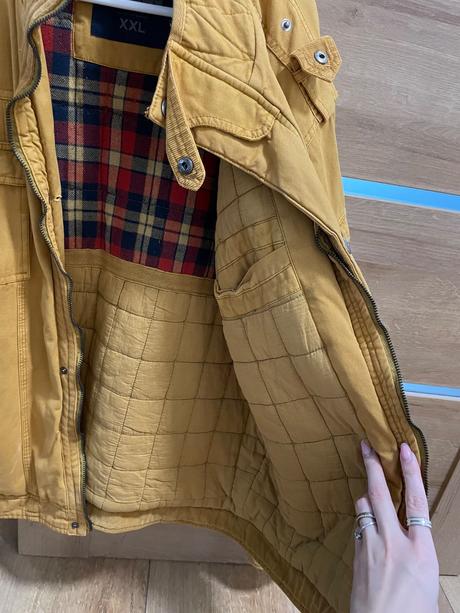 Horčicová pánska bunda, xxl