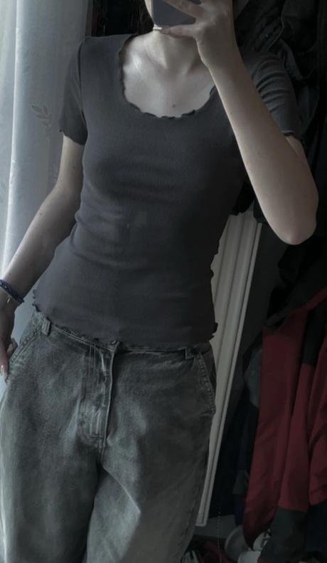 Uzke sive tricko, takko,xs