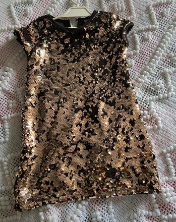 Detské flitrované šaty 104, 110